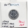 50 centimes Francisque Bazor 1943 Légère FDC, France pièce de monnaie