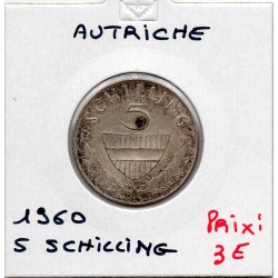 Autriche 5 Schilling 1960 Sup, KM 2889 pièce de monnaie