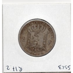 Belgique 2 Francs 1866 en Français TB-, KM 30 pièce de monnaie