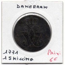 Danemark 1 skilling 1771 C...