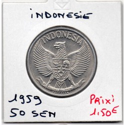 Indonésie 50 sen 1961 Spl, KM 14 pièce de monnaie