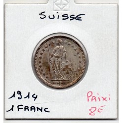 Suisse 1 franc 1914 Sup+, KM 24 pièce de monnaie