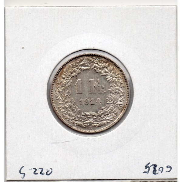 Suisse 1 franc 1914 Sup+, KM 24 pièce de monnaie