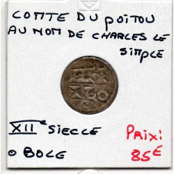 Comté de Poitou, Melle, immobilisé Au nom de Charles le Simple (1100-1200) Obole
