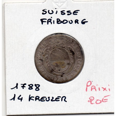 Suisse Canton Fribourg 14 kreuzer 1788 TB, KM 59 pièce de monnaie