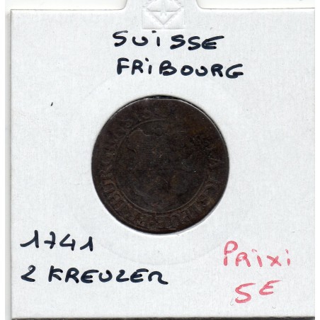 Suisse Canton Fribourg 2 kreuzer 1741 B, KM 47 pièce de monnaie