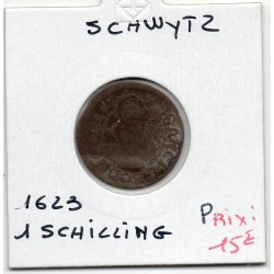 Suisse Canton Schwytz 1 Schilling 1623 B, KM 15 pièce de monnaie