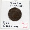 Suisse Canton Solothurn Soleure 1/2 batzen 1787 TTB+, KM 35 pièce de monnaie
