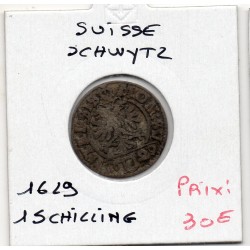 Suisse Canton Schwytz 1 Schilling 1627 B+, KM 15 pièce de monnaie