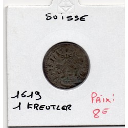 Suisse Canton Berne 1 Kreuzer 1619 B+, KM 8 pièce de monnaie