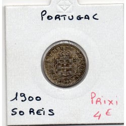 Portugal 50 reis 1900 TTB montée, KM 545 pièce de monnaie