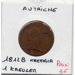 Autriche 1 kreuzer 1812 B Kremnica TB, KM 2112 pièce de monnaie