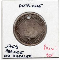 Autriche 30 kreuzer 1769 TB, KM 1835 pièce de monnaie