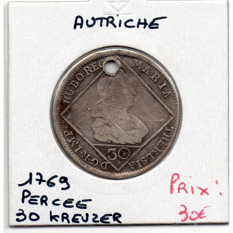 Autriche 30 kreuzer 1769 TB, KM 1835 pièce de monnaie