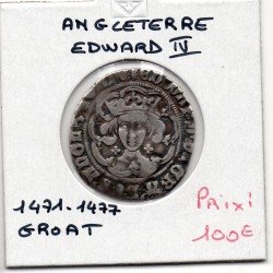 Angleterre Edward IV Groat Londre 1471-1477 TB pièce de monnaie