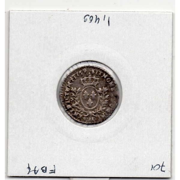 1/20 Ecu au Bandeau 1769 AA Metz Louis XV pièce de monnaie royale