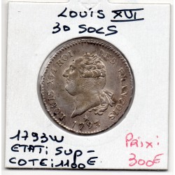 30 Sols Constitution Louis XVI 1793 W Lille Sup-, France pièce de monnaie