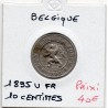 Belgique 10 centimes 1895 en Français Sup, KM 22 pièce de monnaie