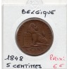 Belgique 5 centimes 1848 TTB, KM 5 pièce de monnaie