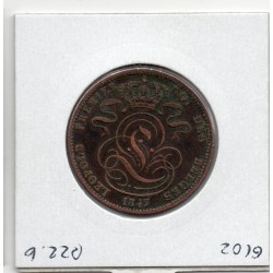 Belgique 5 centimes 1847 TTB, KM 5 pièce de monnaie