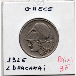 Grece 2 Drachmai 1926 TTB, KM 70 pièce de monnaie