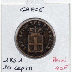Grece 10 Lepta 1851 TTB, KM 29 pièce de monnaie