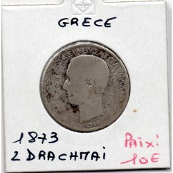 Grece 2 Drachmai 1877 B-, KM 39 pièce de monnaie