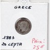 Grece 20 Lepta 1883 TTB, KM 44 pièce de monnaie