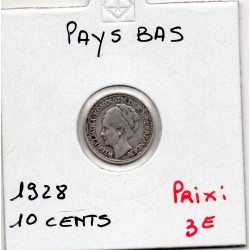 Pays Bas 10 cents 1928 TTB, KM 163 pièce de monnaie