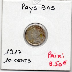 Pays Bas 10 cents 1917 Sup, KM 145 pièce de monnaie