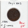 Pays Bas 2 1/2  cents 1884 TTB, KM 108  pièce de monnaie