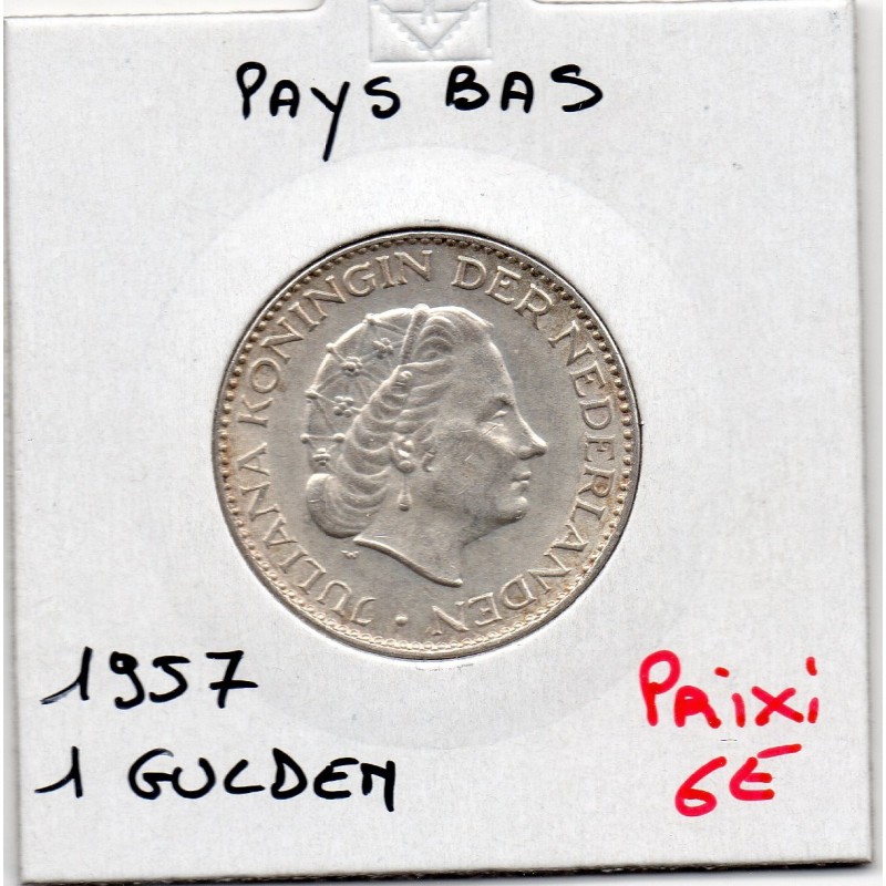 Pays Bas 1 Gulden 1957 Sup, KM 184 pièce de monnaie