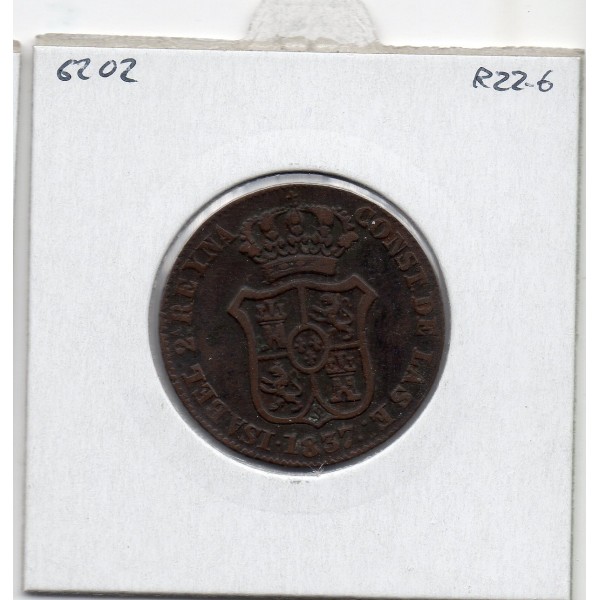 Catalogne Barcelone 3 Quartos 1837 TTB, KM 126 pièce de monnaie