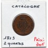 Catalogne 2 Quartos 1813 TB+, KM 120 pièce de monnaie