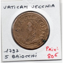 Vatican Vecchia 5 Baiocchi ou Madonnina 1797 TB+, KM 12 pièce de monnaie