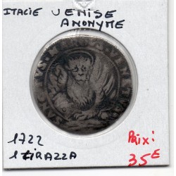 Italie Venise 1 Lirazza de 30 Soldi 1722 TB, KM 506 pièce de monnaie