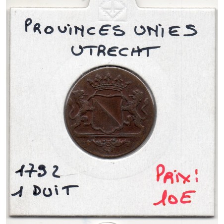 Provinces Unies Utrecht 1 Duit 1792 Sup-, KM 91 pièce de monnaie