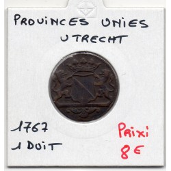 Provinces Unies Utrecht 1 Duit 1767 TTB-, KM 91 pièce de monnaie