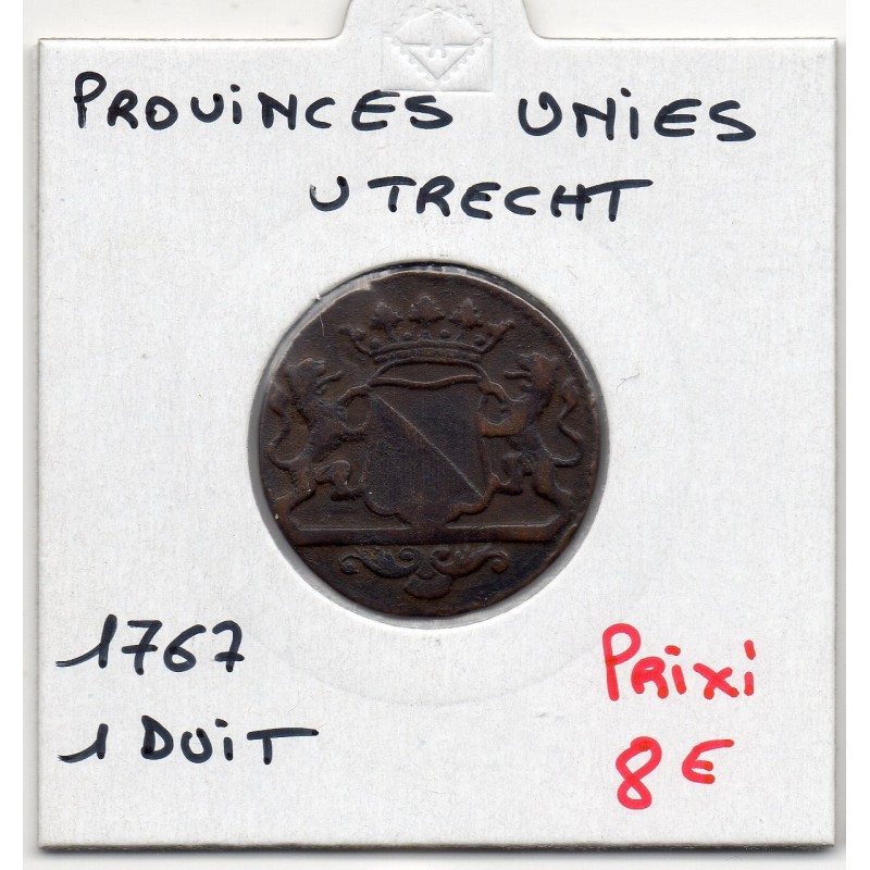 Provinces Unies Utrecht 1 Duit 1767 TTB-, KM 91 pièce de monnaie