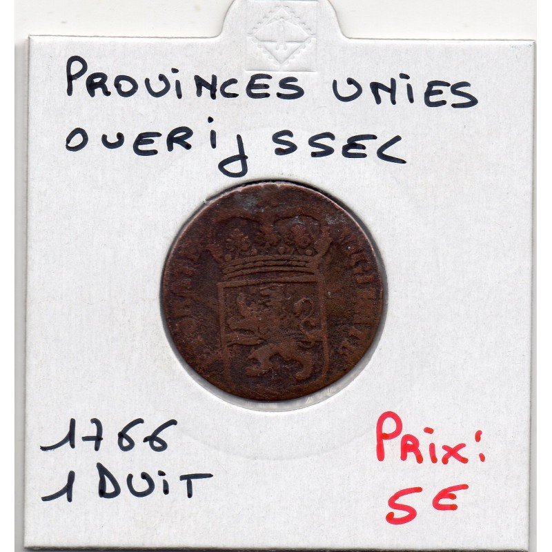 Provinces Unies Overijssel 1 duit 1766 B, KM 102 pièce de monnaie