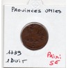 Provinces Unies Hollande 1 Duit 1739 B, KM 80 pièce de monnaie