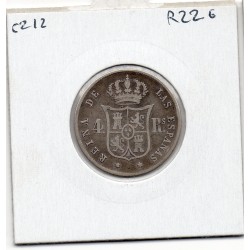 Espagne 4 reales 1858 TB, KM 611 pièce de monnaie