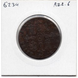 Espagne 8 maravedis 1843 jubia B+, KM 531.2 pièce de monnaie