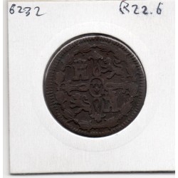 Espagne 8 maravedis 1814 J Jubia B+, KM 461 pièce de monnaie