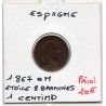 Espagne 1 centimo 1867 étoile 8 branches Sup-, KM 633.1 pièce de monnaie