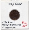 Espagne 1 centimo 1867 étoile 8 branches Sup-, KM 633.1 pièce de monnaie