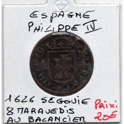 Espagne Philippe IV 8 maravedis 1622 Ségovie TB KM 10.5 pièce de monnaie