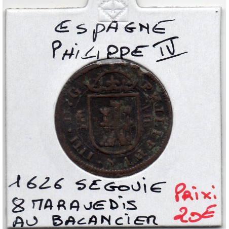 Espagne Philippe IV 8 maravedis 1622 Ségovie TB KM 10.5 pièce de monnaie