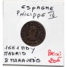 Espagne Philippe IV 8 maravedis 1661 MDT Madrid TB KM 171.5 pièce de monnaie