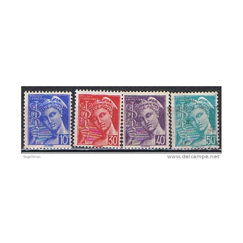 Timbre France Yvert No 546-549 Type Mercure